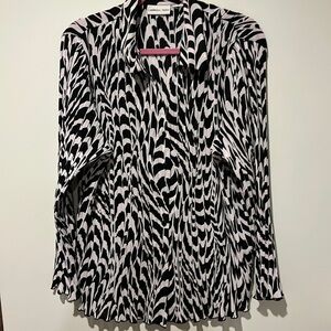 CARROL REED PATTERNED LING SLEEVE BLOUSE SIZE XL